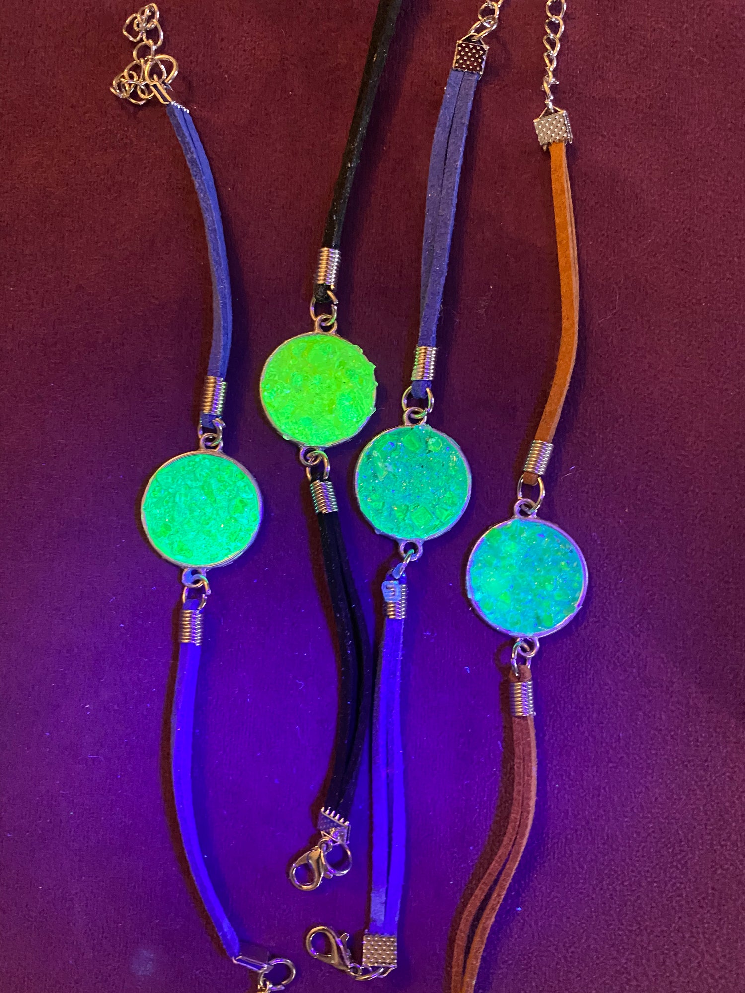 Uranium glass jewelry