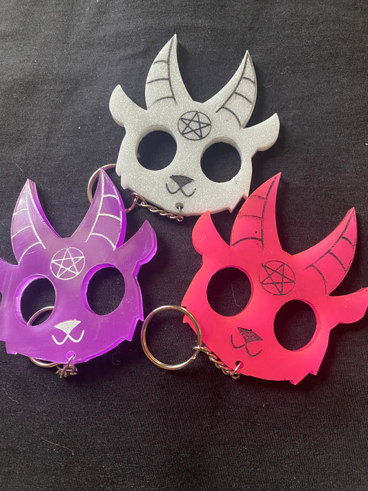 Baphomet self defense keychains