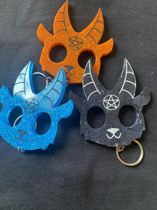 Baphomet self defense keychains