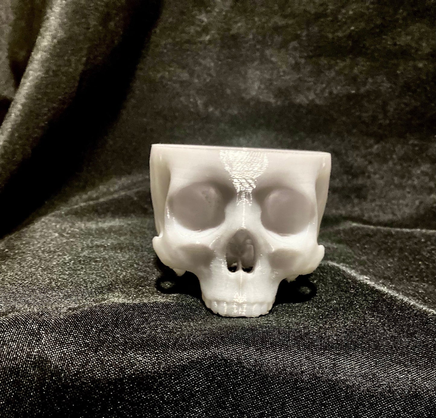 Hanging skull planter