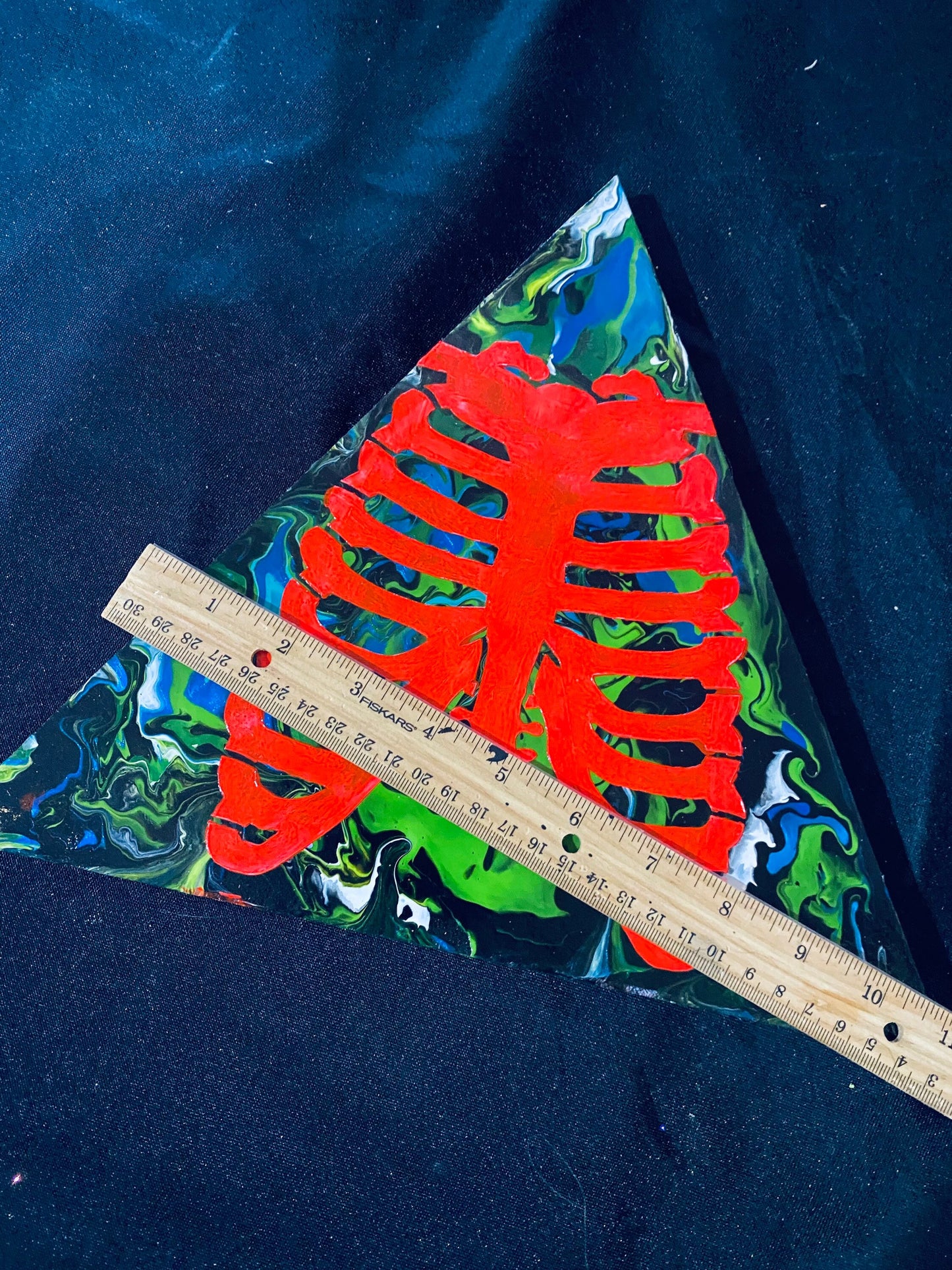 Original Neon rib triangle painting