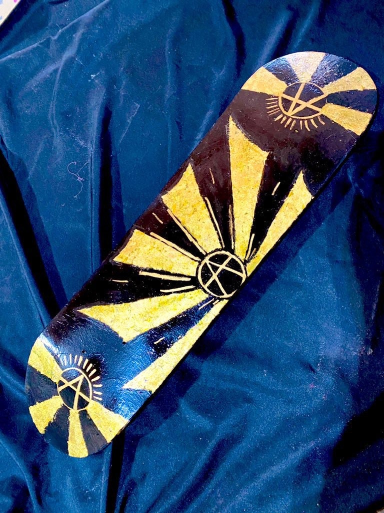 Golden dawn skateboard deck