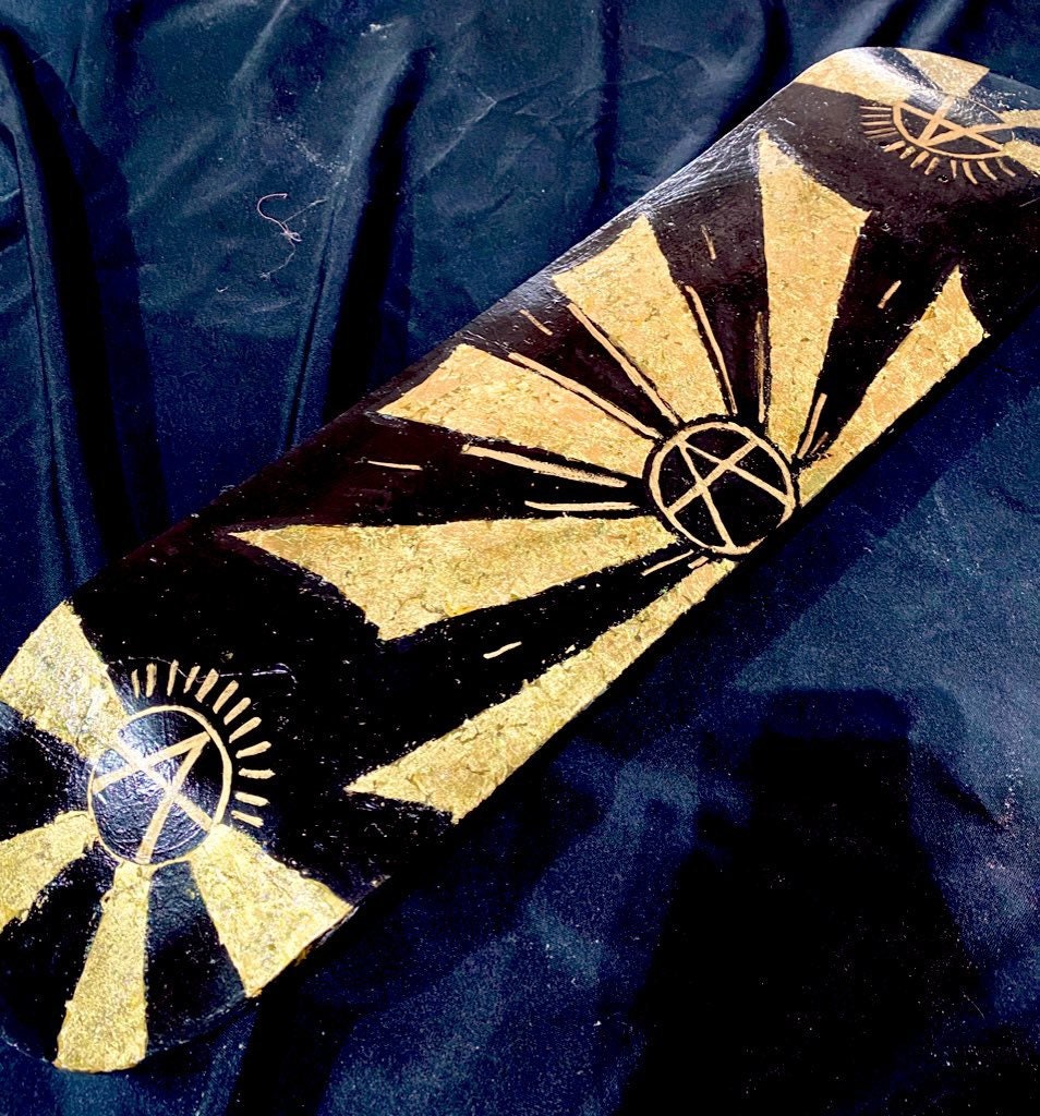Golden dawn skateboard deck
