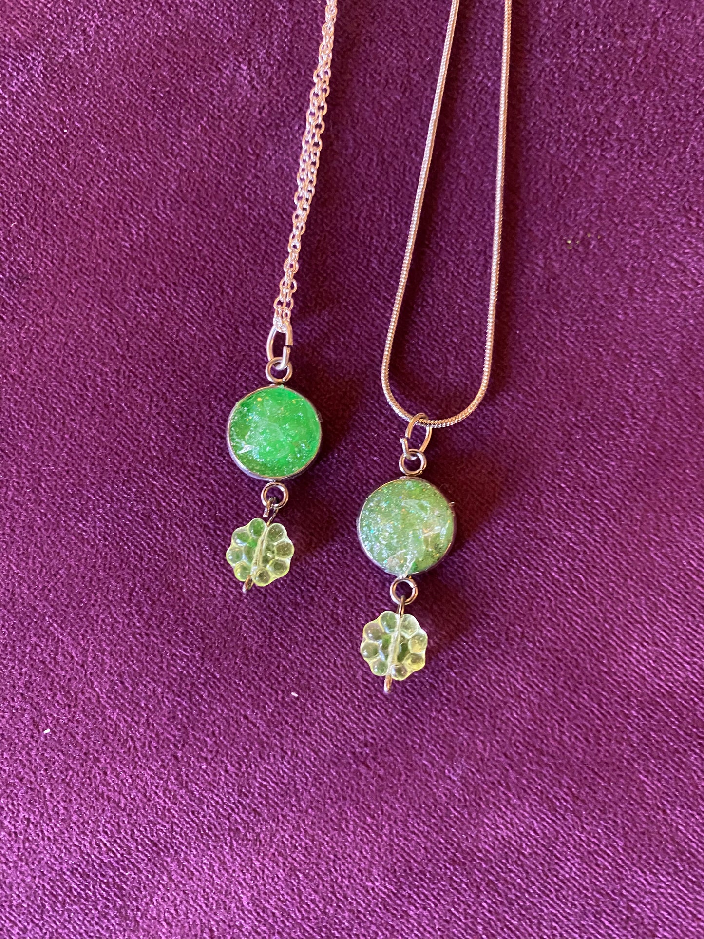 Dainty Flower druzy drop necklaces