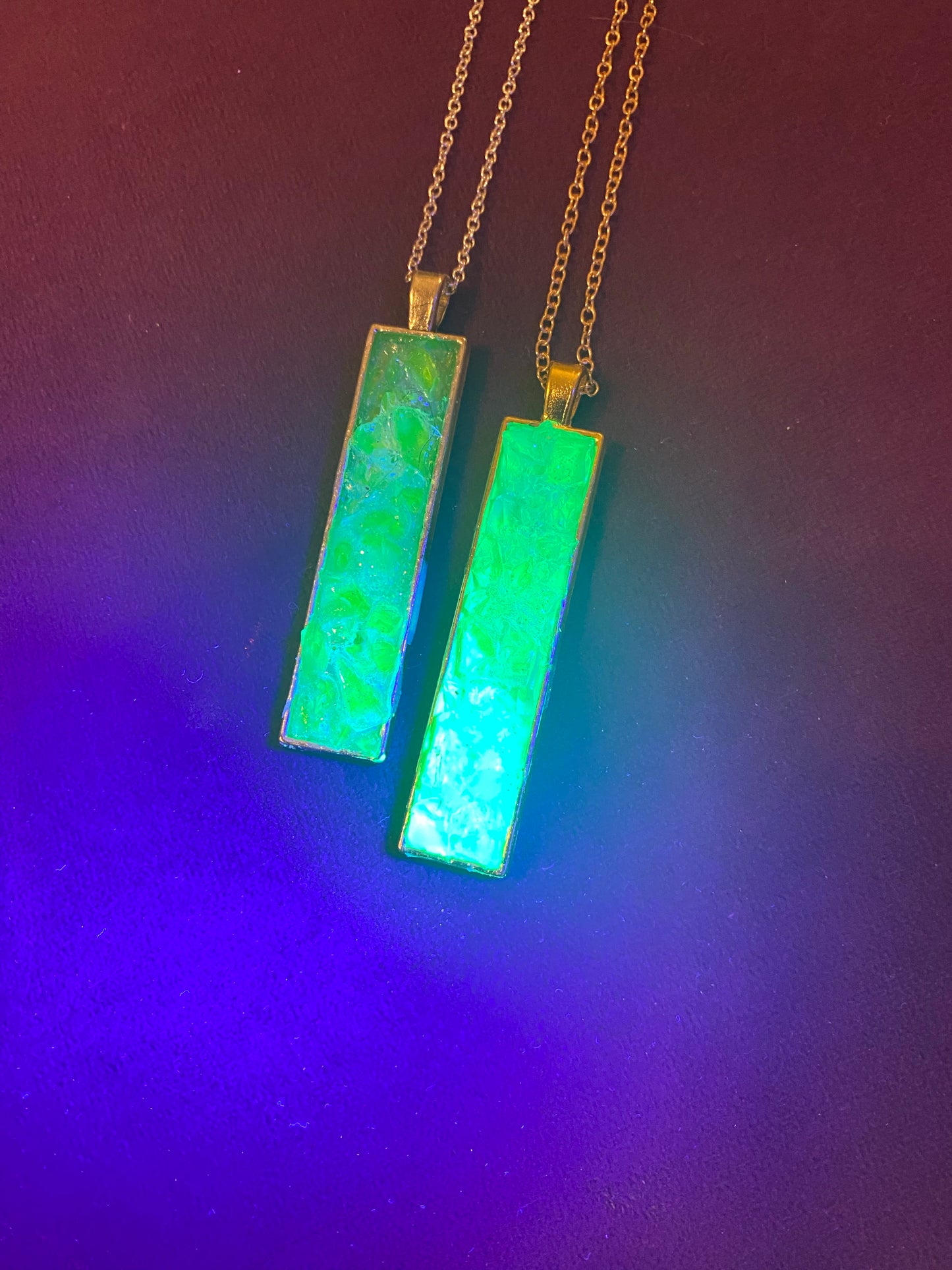 Long UG druzy pendant necklace