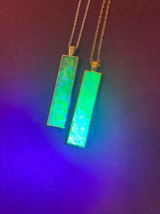 Long UG druzy pendant necklace