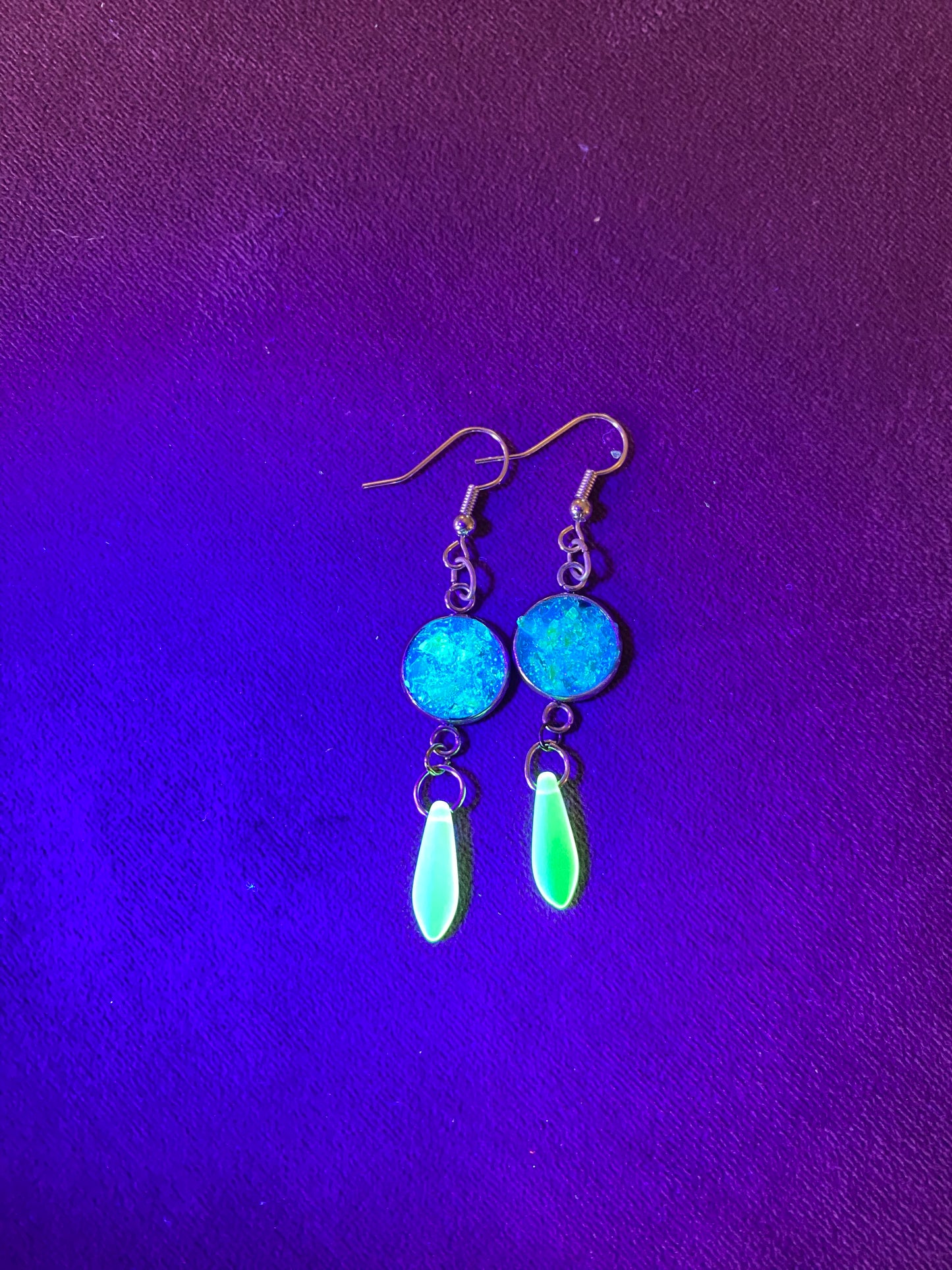 Druzy drop earrings