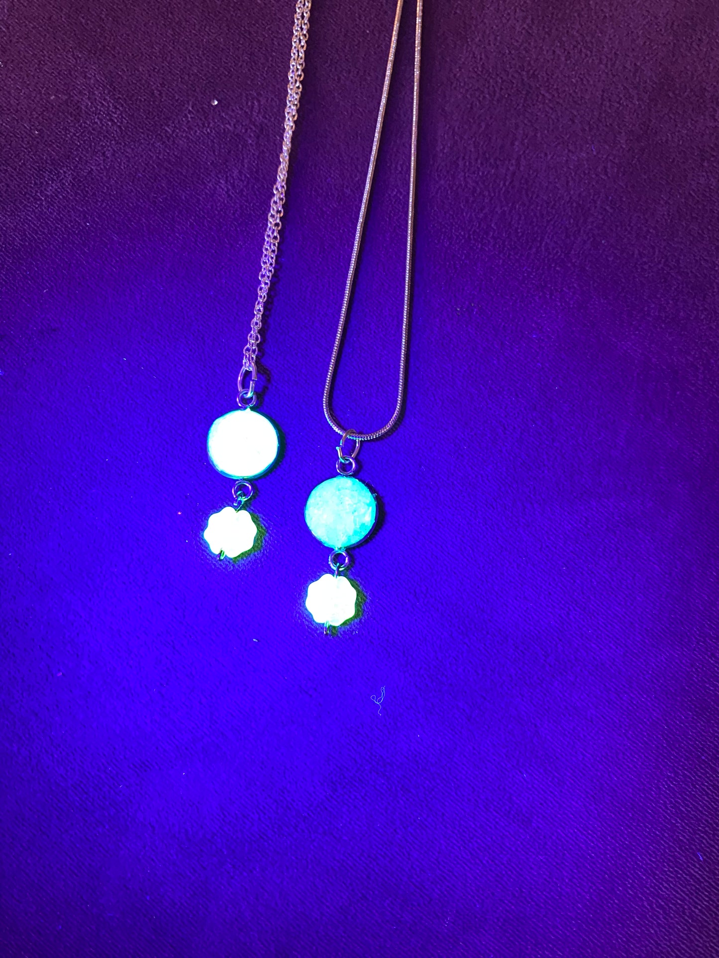 Dainty Flower druzy drop necklaces