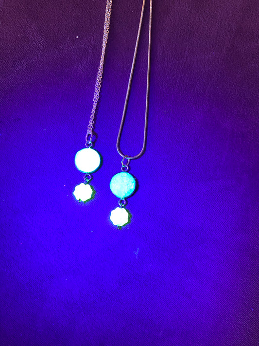 Dainty Flower druzy drop necklaces
