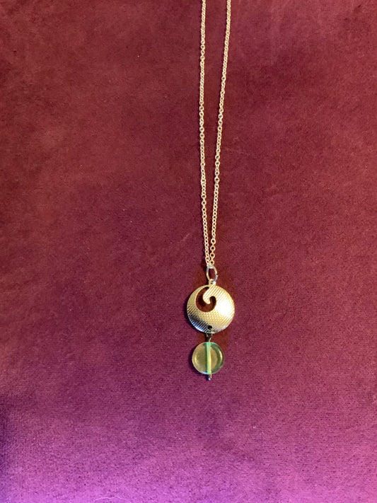 Swirly UG drop necklace
