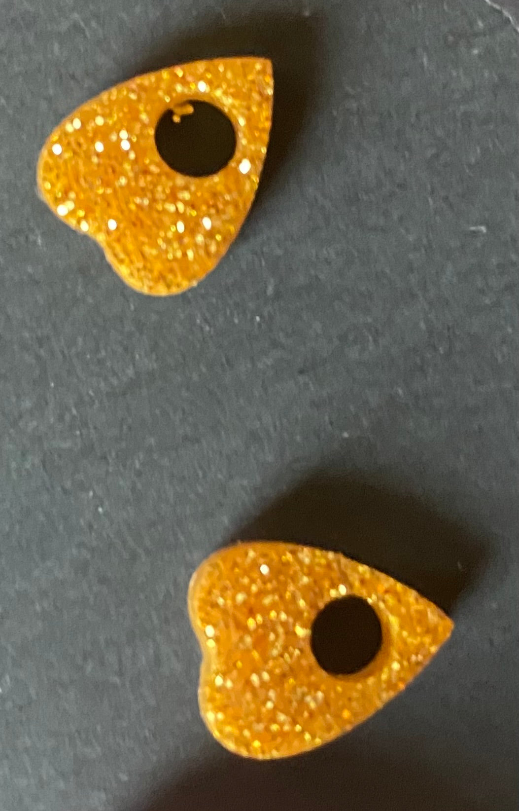 Tiny ouija planchette stud earrings