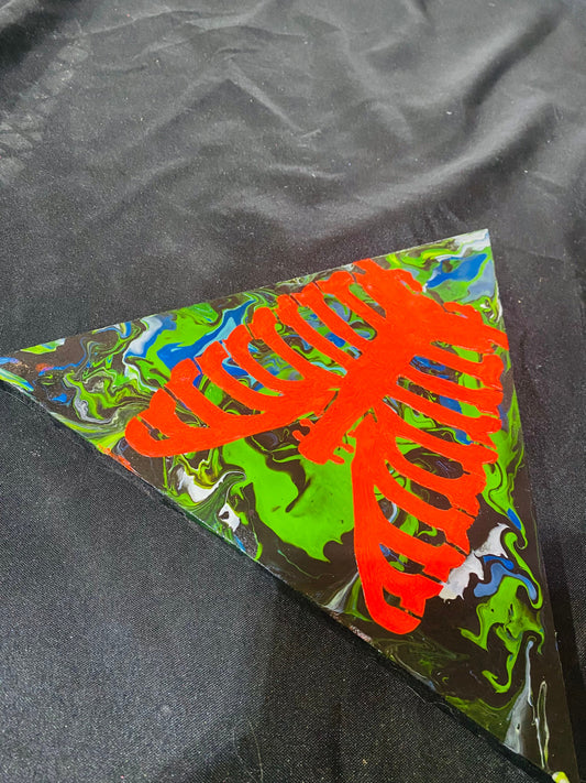 Original Neon rib triangle painting