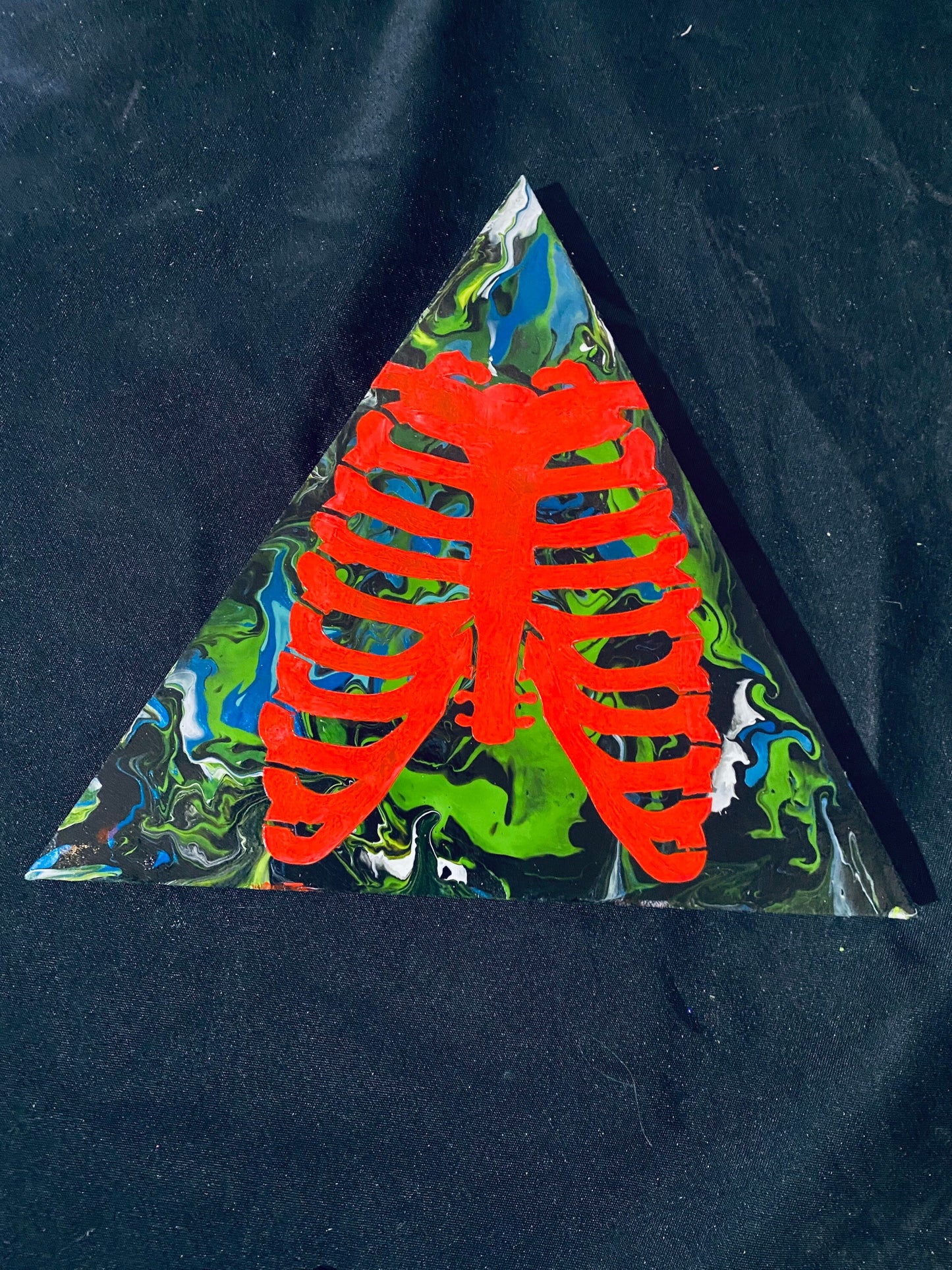 Original Neon rib triangle painting