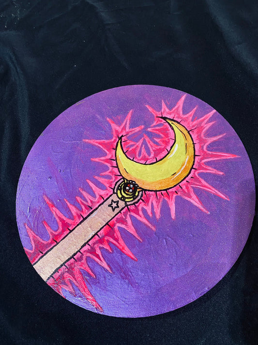 Original moon stick painting