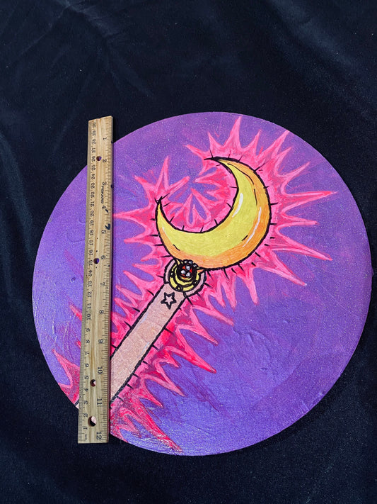 Original moon stick painting