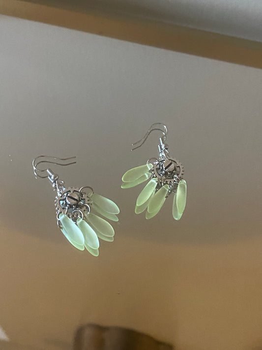 Steampunk gear UG spike earrings