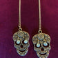 Uranium glass skull necklace