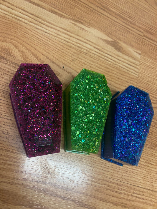 Glittery coffin box