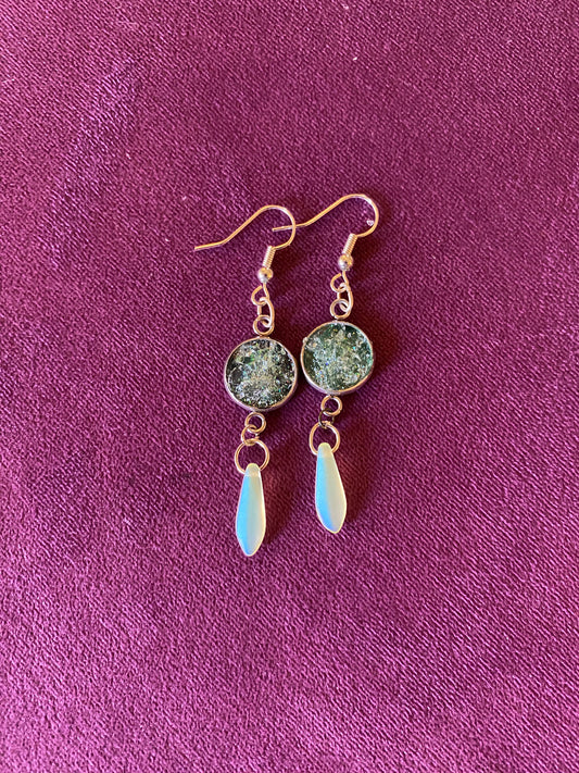 Druzy drop earrings